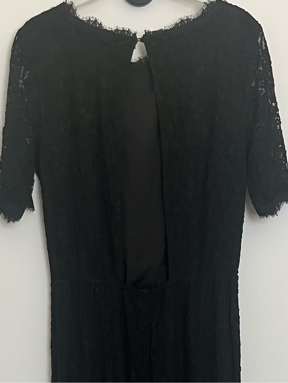 DVF Diane von Furstenberg Kendra Black Lace Jumpsuit Size 10 Party Luxury - Picture 9 of 15